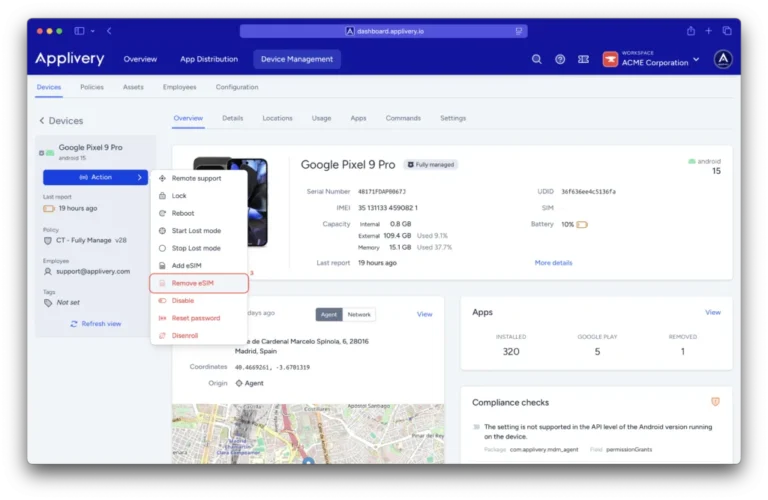 gestión unificada de dispositivos Applivery